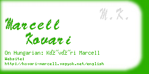 marcell kovari business card